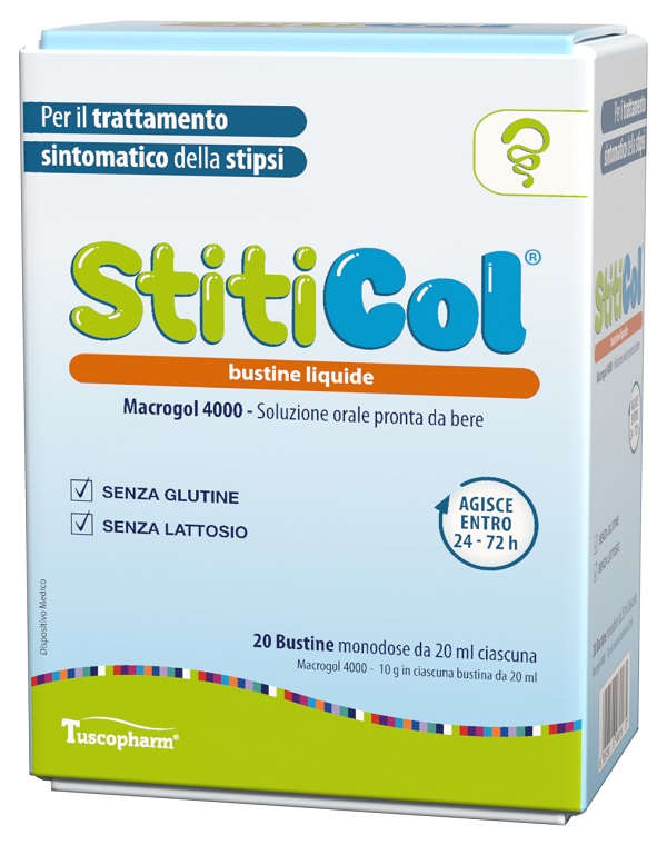 STITICOL 20 BUSTINE DA 20 ML SENZA GLUTINE SENZA LATTOSIO - Antica Farmacia Ferrari