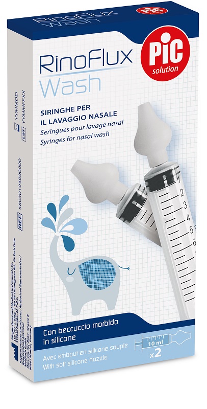 RINOFLUX WASH SIRINGHE LAVAGGIO NASALE 2 PEZZI - Antica Farmacia Ferrari