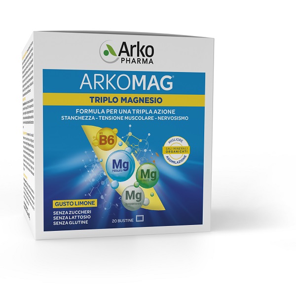 ARKOMAG TRIPLO MAGNESIO 20 BUSTINE - Antica Farmacia Ferrari