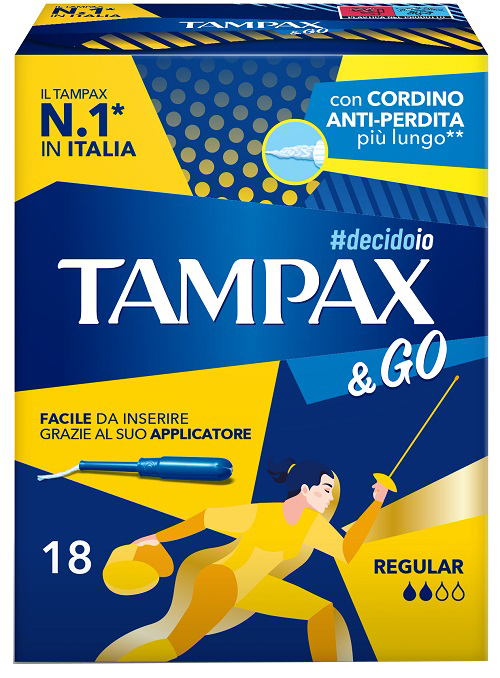 TAMPAX &GO REGULAR 18 PEZZI - Antica Farmacia Ferrari