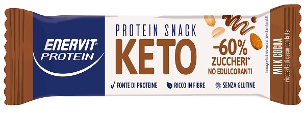 ENERVIT PROTEIN SNACK KETO MILK COCOA 35 G - Antica Farmacia Ferrari