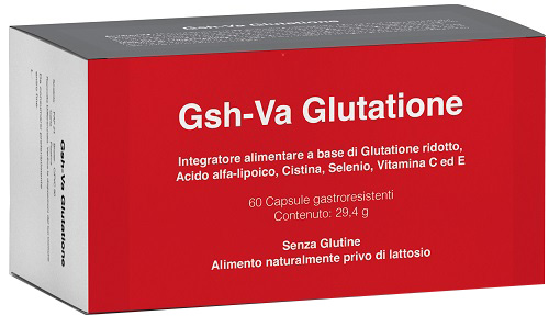 GSH-VA GLUTATIONE 60 CAPSULE ACIDO-RESISTENTI SENZA GLUTINE NATURALMENTE PRIVO DI LATTOSIO - Antica Farmacia Ferrari