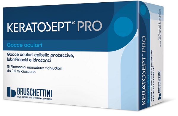 GOCCE OCULARI KERATOSEPT PRO 15 FLACONCINI MONODOSE RICHIUDIBILI DA 0,5 ML - Antica Farmacia Ferrari