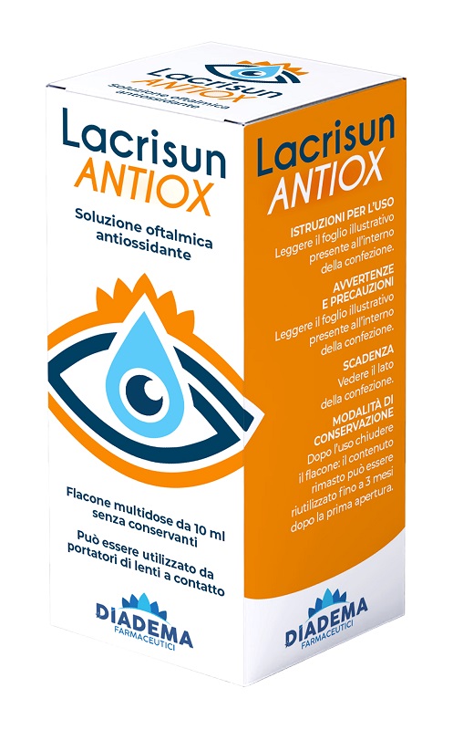 LACRISUN ANTIOX SOLUZIONE OFTALMICA ANTIOSSIDANTE OCCHI FLACONE MULTIDOSE 10 ML - Antica Farmacia Ferrari