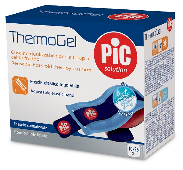 CUSCINO THERMOGEL TERAPIA CALDO FREDDO 10X26 CM CON FASCIA ELASTICA ITC - Antica Farmacia Ferrari