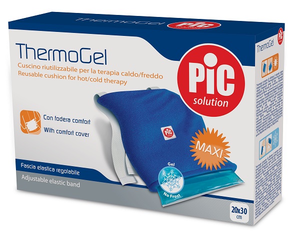 CUSCINO THERMOGEL RIUTILIZZABILE PER TERAPIA CALDO FREDDO CM 20X30 CON FODERA FASCIA ELASTICA ITC - Antica Farmacia Ferrari