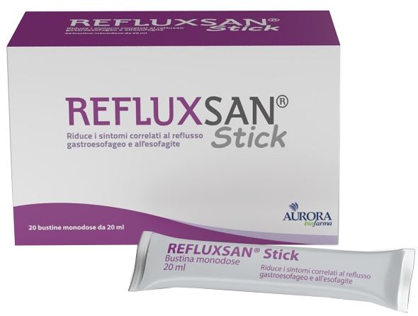 REFLUXSAN STICK 20 BUSTINE MONODOSE DA 20 ML SENZA GLUTINE SENZA LATTOSIO - Antica Farmacia Ferrari
