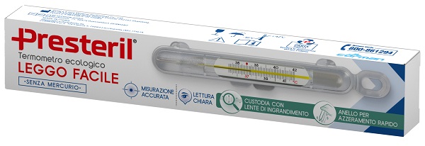 PRESTERIL TERMOMETRO ECOLOGICO LEGGO FACILE SENZA MERCURIO - Antica Farmacia Ferrari