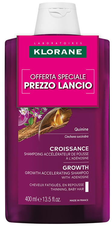 KLORANE SHAMPOO CHININA CRESCITA 400 ML PREZZO LANCIO - Antica Farmacia Ferrari