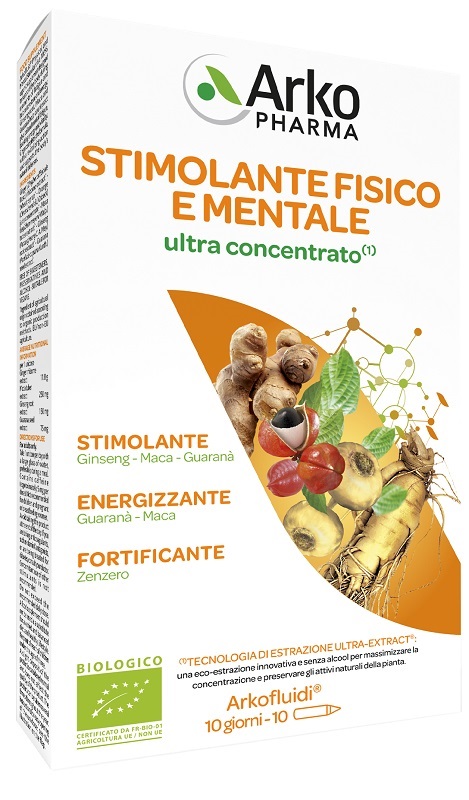 ARKOFLUIDI STIMOLANTE FISICO MENTALE ULTRACONCENTRATO 10 FIALE DA 15 ML - Antica Farmacia Ferrari