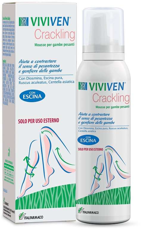 VIVIVEN CRACKLING MOUSSE GAMBE PESANTI 150 ML - Antica Farmacia Ferrari