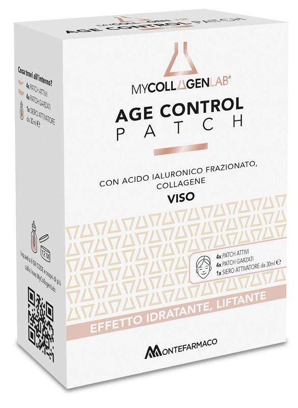 MYCOLLAGENLAB AGE CONTROL PATCH 4 PATCH ATTIVI + 4 PATCH GARZATI + 1 SIERO ATTIVATORE 30 ML - Antica Farmacia Ferrari