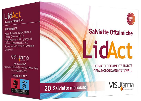 LIDACT SALVIETTE OFTALMICHE PERIOCULARI MONOUSO 20 PEZZI - Antica Farmacia Ferrari