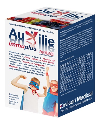 AUXILIE IMMUPLUS JUNIOR SOLUBILE 30 BUSTINE - Antica Farmacia Ferrari