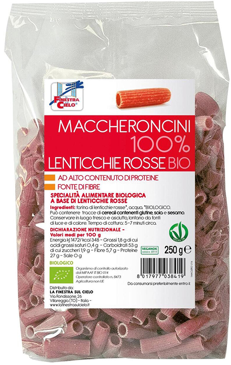 MACCHERONCINI LENT RO100% BIO - Antica Farmacia Ferrari