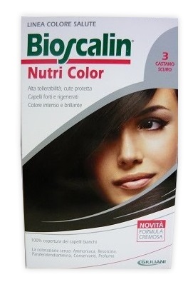 BIOSCALIN NUTRI COLOR 3 CASTANO SCURO SINCROB 124 ML - Antica Farmacia Ferrari