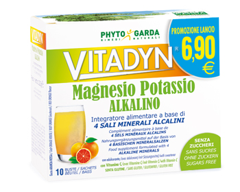 VITADYN MAGNESIO POTASSIO ALKALINO SENZA ZUCCHERO 10 BUSTINE - Antica Farmacia Ferrari