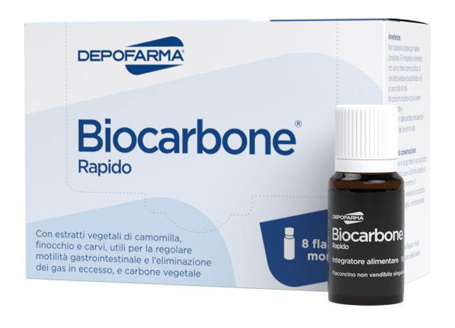 BIOCARBONE RAPIDO 8 FLACONCINI - Antica Farmacia Ferrari
