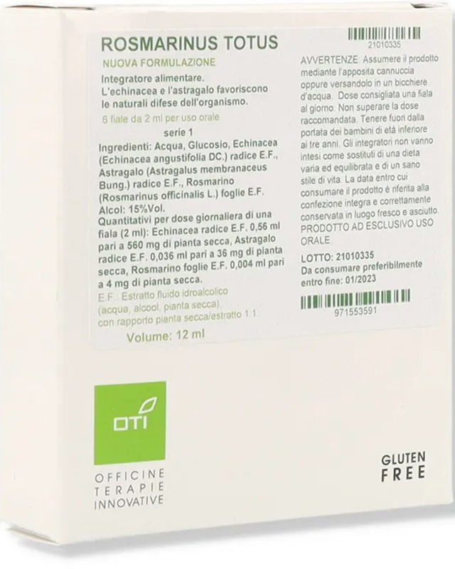 ROSMARINUS TOTUS NUOVA FORMULAZIONE 1SERIE 6FIALE GLUCOSATE 2ML - Antica Farmacia Ferrari
