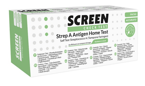 TEST RAPIDO CHE RILEVA LO STREPTOCOCCO A TRAMITE TAMPONE FARINGEO SCREEN CHECK TEST STREPTOCOCCO 2 PEZZI - Antica Farmacia Ferrari
