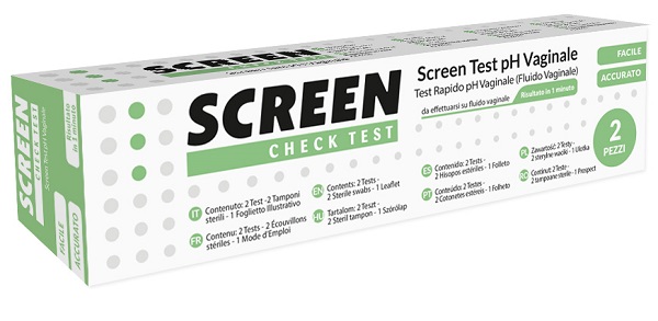 TEST RAPIDO CHE MISURA IL LIVELLO DEL PH VAGINALE 2 PEZZI SCREEN CHECK TEST PH VAGINALE - Antica Farmacia Ferrari