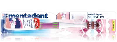 MENTADENT SPAZZOLINO VERTICAL EXPERT SENSI - Antica Farmacia Ferrari