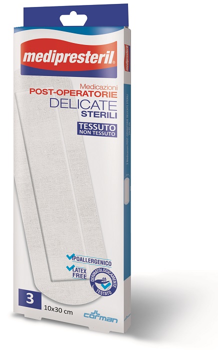 MEDIPRESTERIL MEDICAZIONI POST OPERATORIE DELICATE 10 X 30 3 PEZZI - Antica Farmacia Ferrari