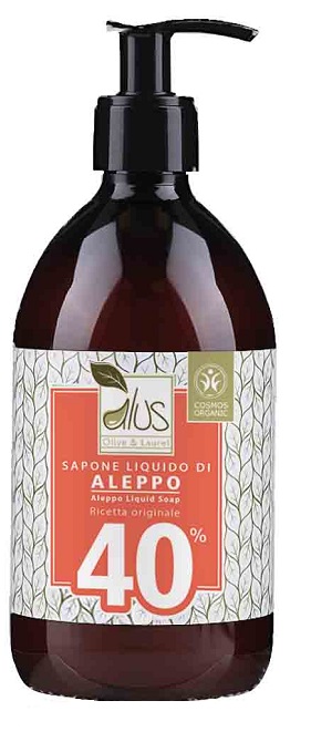 ALUS OLIVE & LAUREL SAPONE LIQUIDO DI ALEPPO 40% 500 ML - Antica Farmacia Ferrari