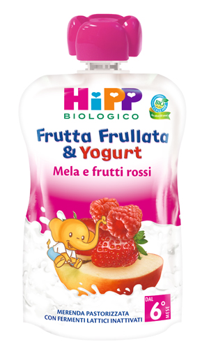 HIPP BIO FRUTTA FRULLATA YOGURT MELA FRUTTI ROSSI 90 G - Antica Farmacia Ferrari