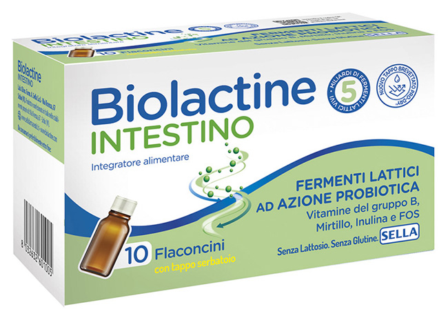BIOLACTINE INTESTINO 5MLD 10 FLACONCINI 9 ML - Antica Farmacia Ferrari