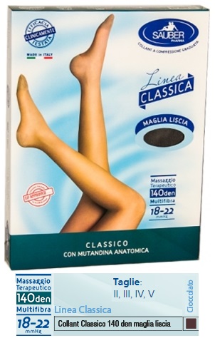 SAUBER CLASSICO COLLANT 140 DENARI MAGLIA LISCIA CIOCCOLATO 5 - Antica Farmacia Ferrari