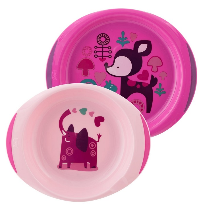 CHICCO PIATTO FONDO E PIANO 12 MESI+ ROSA/VERDE - Antica Farmacia Ferrari