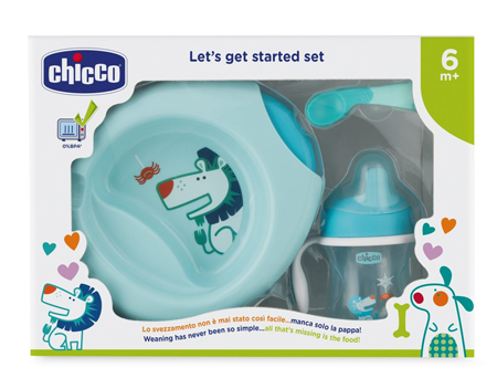 CHICCO SET PAPPA 6 MESI+ AZZURRO - Antica Farmacia Ferrari
