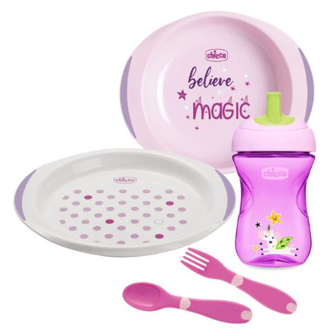 CHICCO SET PAPPA 12 MESI+ ROSA - Antica Farmacia Ferrari