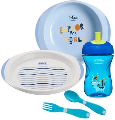 CHICCO SET PAPPA 12 MESI+ AZZURRO - Antica Farmacia Ferrari