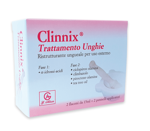 CLINNIX TRATTAMENTO UNGHIE 2 FLACONI 15 ML + 2 PENNELLI APPLICATORI - Antica Farmacia Ferrari