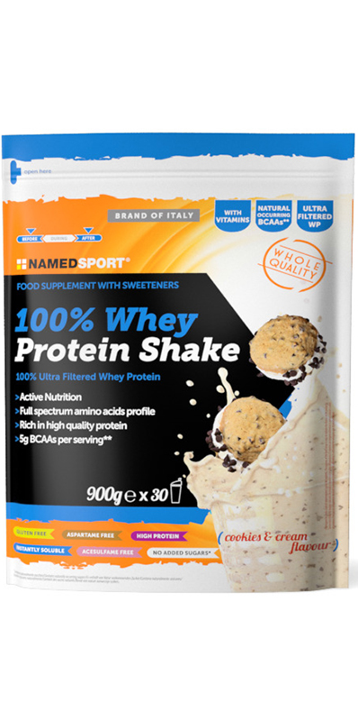 100% WHEY PROTEIN SHAKE COOKIES & CREAM 900 G - Antica Farmacia Ferrari