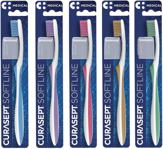 CURASEPT SPAZZOLINO SOFT MEDICAL COLORE AZZURRO - Antica Farmacia Ferrari