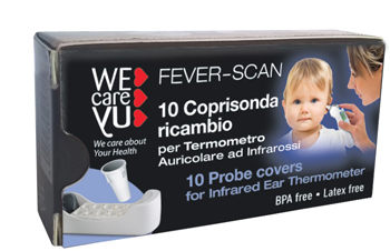 COPPELLE RICAMBIO PER TERMOMETRO INFRAROSSI WECAREYU FEVER-SCAN 10 PEZZI - Antica Farmacia Ferrari