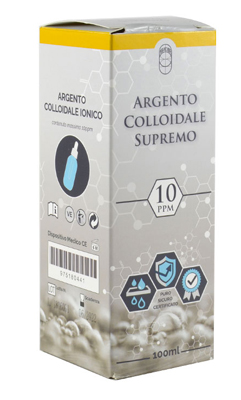 ARGENTO COLLOIDALE SUPREMO 10PPM CERTIFICATO CON CONTAGOCCE 100 ML - Antica Farmacia Ferrari