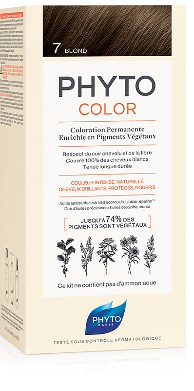 PHYTOCOLOR 7 BIONDO 1 LATTE + 1 CREMA + 1 MASCHERA + 1 PAIO DI GUANTI - Antica Farmacia Ferrari