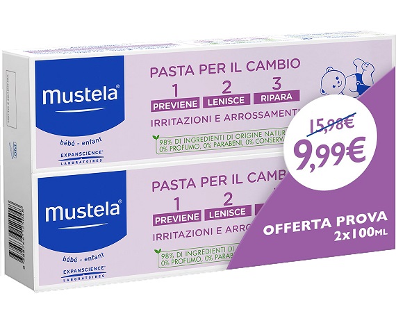 MUSTELA BIPACK PASTA CAMBIO 2 X 100 ML - Antica Farmacia Ferrari