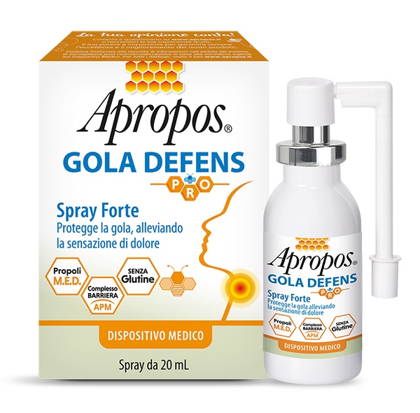 APROPOS GOLA DEFENS PRO SPRAY NO ALCOL 20 ML - Antica Farmacia Ferrari