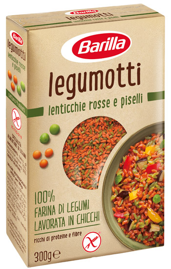 BARILLA LEGUMOTTI ALLE LENTICCHIE ROSSE E PISELLI 300 G - Antica Farmacia Ferrari