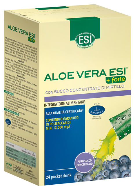 ESI ALOE VERA SUCCO + FORTE MIRTILLO 24 POCKET DRINK - Antica Farmacia Ferrari