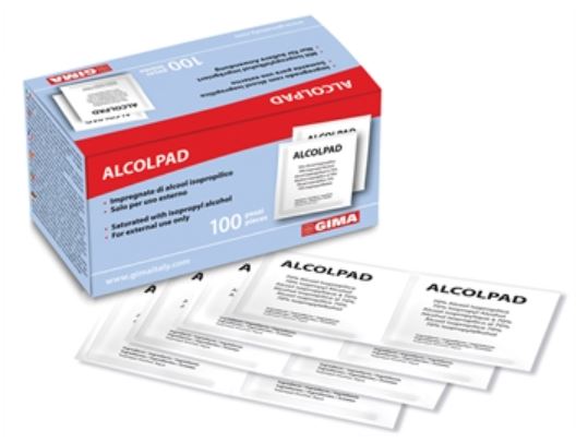 ALCOLPAD 70% ALCOOL ISOPROPILICO 100 PEZZI - Antica Farmacia Ferrari