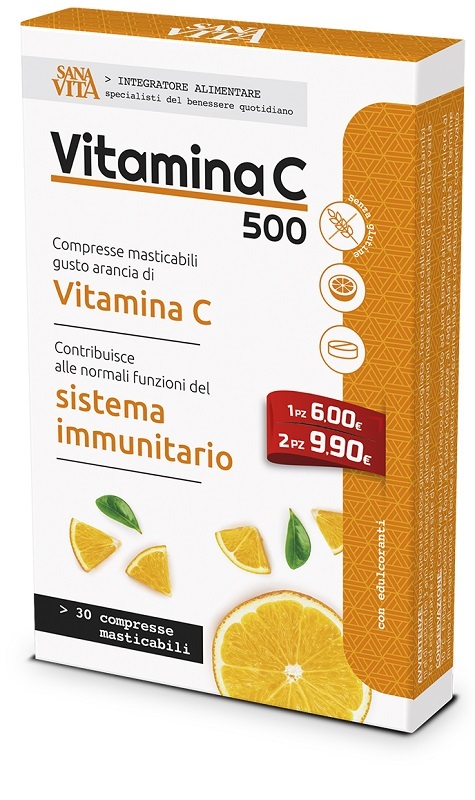 SANAVITA VITAMINA C MASTICABILE 30 COMPRESSE - Antica Farmacia Ferrari
