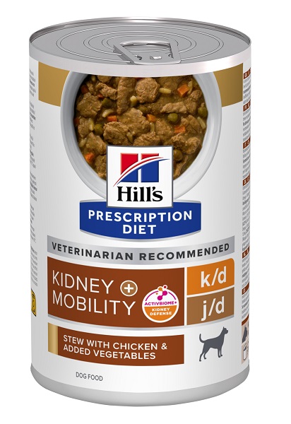 PRESCRIPTION DIET CANINE KIDNEY CARE K/D + MOBILITY J/D POLLO E STUFARO 354 G - Antica Farmacia Ferrari