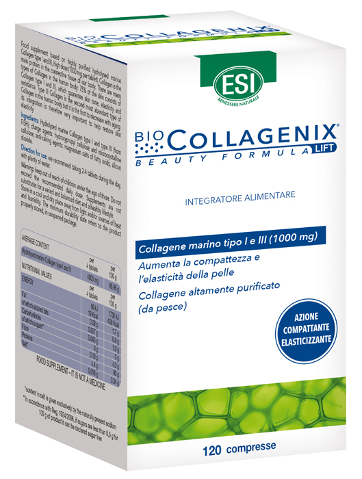 ESI BIOCOLLAGENIX 120 COMPRESSE - Antica Farmacia Ferrari