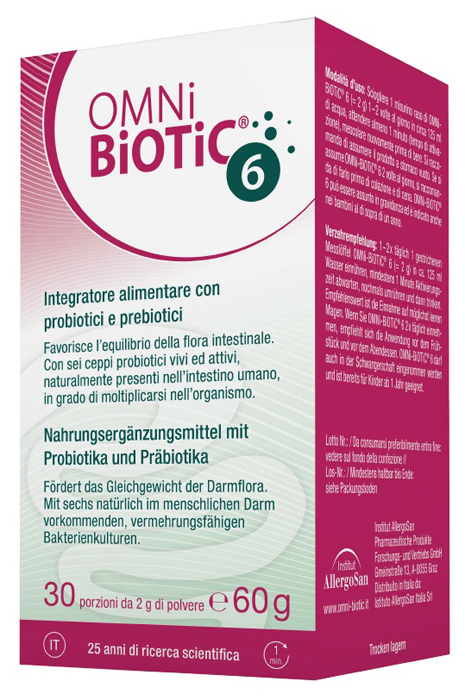 OMNI BIOTIC 6 60 G SENZA GLUTINE E LATTOSIO - Antica Farmacia Ferrari